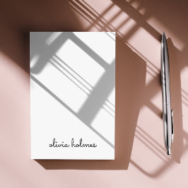 Notas Post-it® Monograma elegante | Guión blanco Minimalista mode