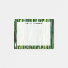 Notas Post-it® Monograma Feng Shui Bambú Verde Riqueza