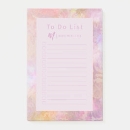 Notas Post-it® Monograma Floral Pastel Moderno