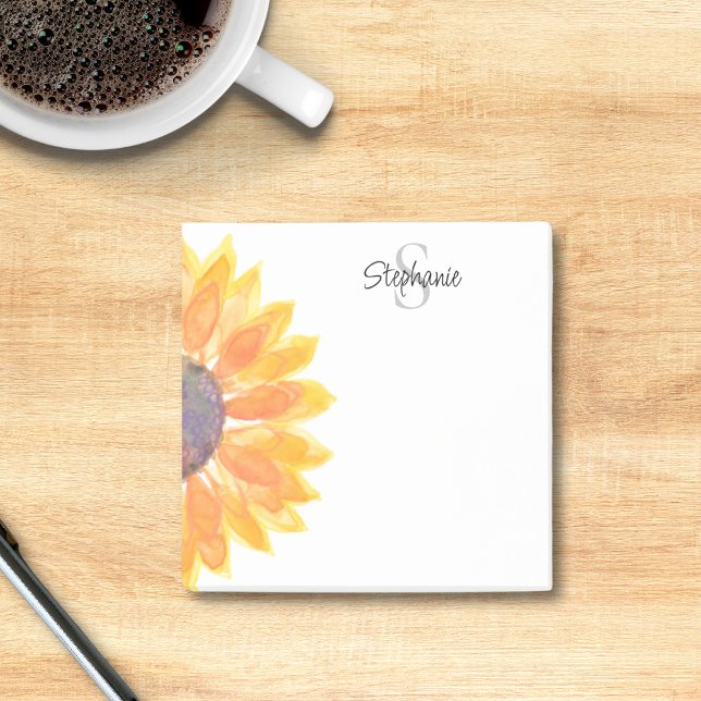Notas Post-it® Monograma floral personalizado (Subido por el creador)