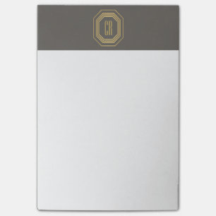 Notas Post-it® Monograma Glamoroso Vintage Gold II Art Deco