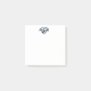 Notas Post-it® Monograma inicial personalizado