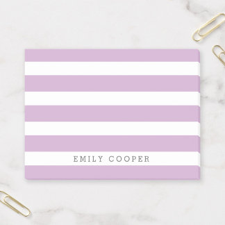 Notas Post-it® Monograma Lilac Purple and White Classic Stripes
