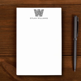 Notas Post-it® Monograma minimalista moderno