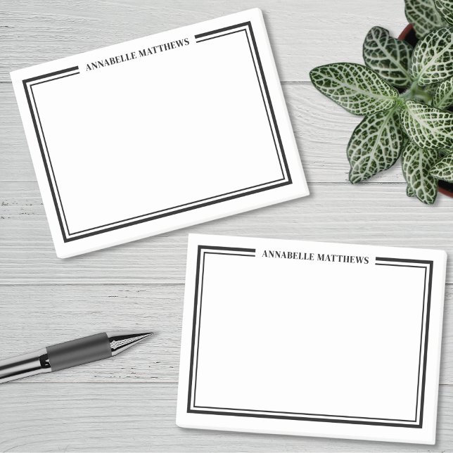 Notas Post-it® Monograma Minimalista Simple (Simple Minimalist Monogram Post-it Notes)