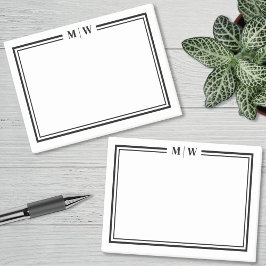Notas Post-it® Monograma Minimalista Simple