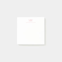 Monograma moderno elegante simple rosa