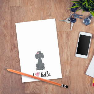 Notas Post-it® Monograma moderno simple con un elegante caniche n