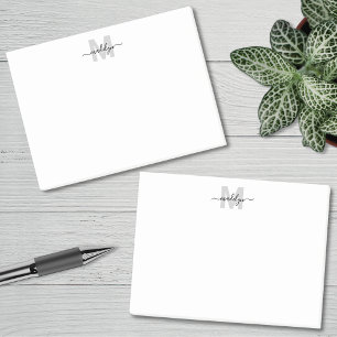 Notas Post-it® Monograma Negro Blanco