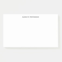 Notas Post-it® Monograma negro o nombre