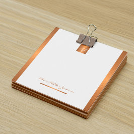 Notas Post-it® Monograma nombre oro elegante personalizado