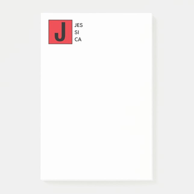 Notas Post-it® Monograma profesional elegante moderno (Anverso)