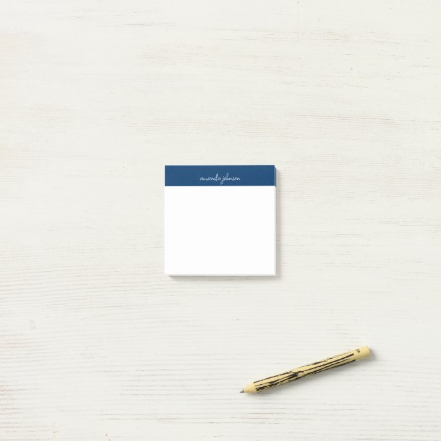 Notas Post-it® Monograma Profesional Moderno de Nombre Completo e (Escritorio)