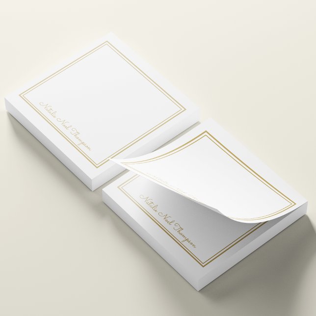 Notas Post-it® Monograma profesional personalizado Gold (Subido por el creador)
