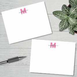 Notas Post-it® Monograma Rosa Caliente