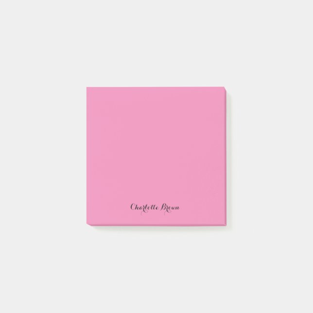 Notas Post-it® Monograma Rosa Moderno Feminino Minimalista (Anverso)