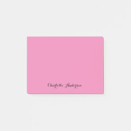 Notas Post-it® Monograma Rosa Moderno Feminino Minimalista