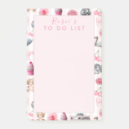 Notas Post-it® Monograma Rubor Pink Retro Disco Coquette