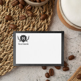 Notas Post-it® Monograma Rústico Antler & Shield