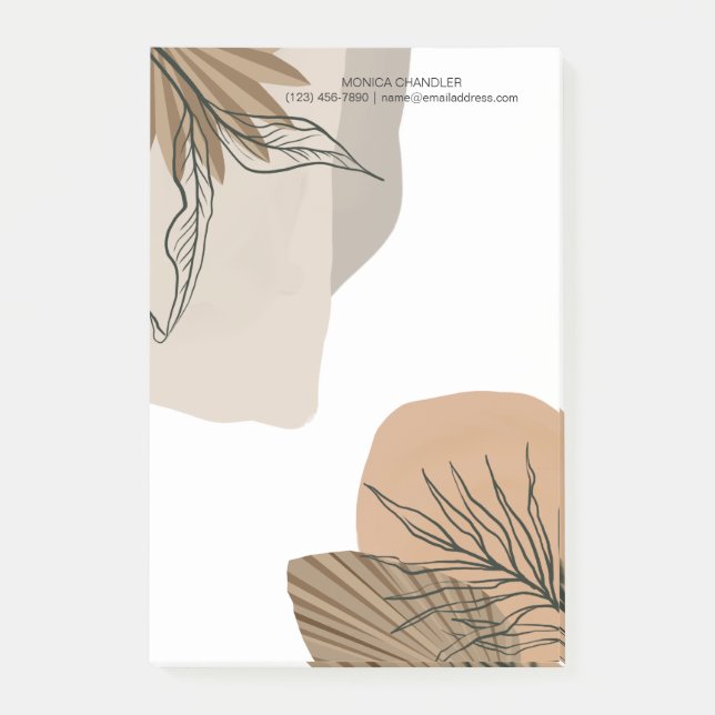 Notas Post-it® Monograma tropical Moda Boho (Anverso)