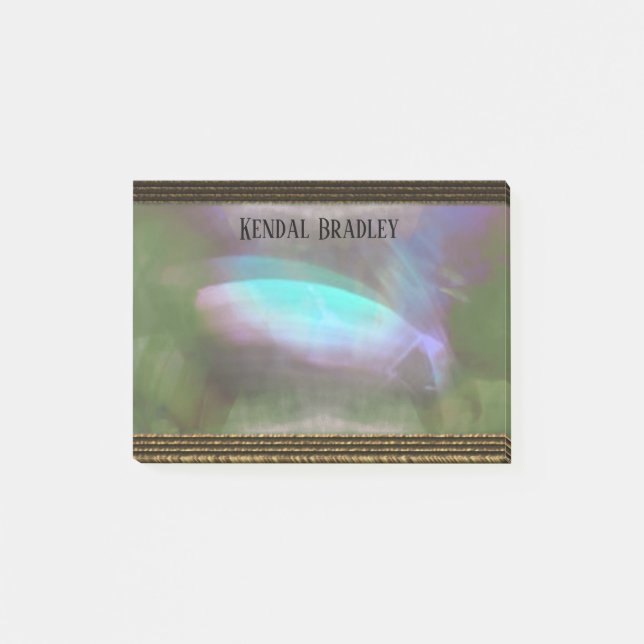 Notas Post-it® Monograma único de Admenia Kendal (Anverso)