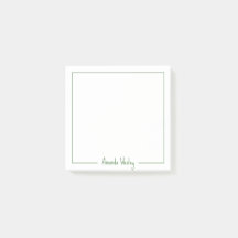 Monograma verde lindo Nombre completo