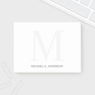 Notas Post-it® Monograma y nombre personalizados
