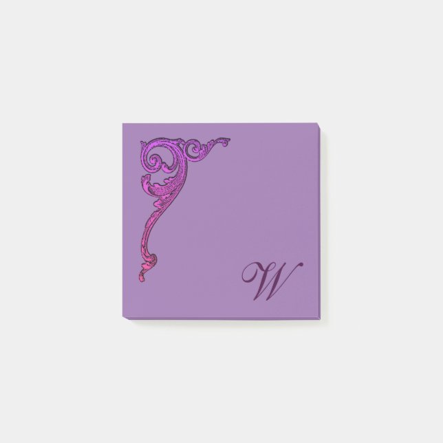 Notas Post-it® Monogramado Gótico romántico pastel Steampunk (Anverso)