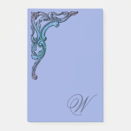 Notas Post-it® Monogramado Gótico romántico pastel Steampunk