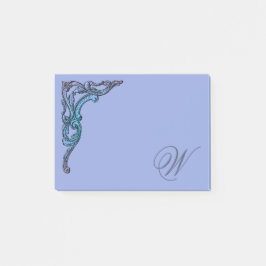 Notas Post-it® Monogramado Gótico romántico pastel Steampunk