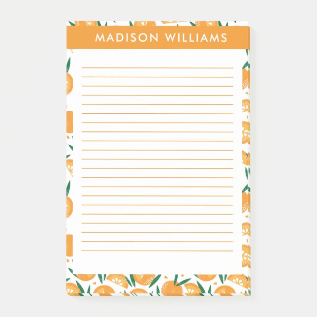 Notas Post-it® monogramado, nombre, (Anverso)