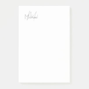 Notas Post-it® Monogramado Nombre moderno plano Minimalista