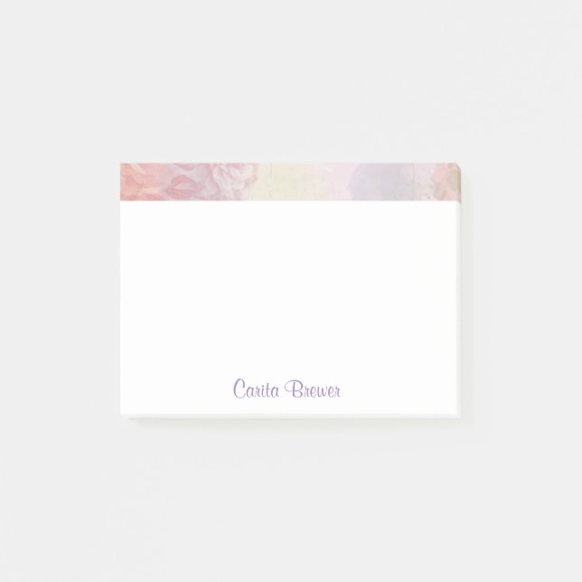 Notas Post-it® Monogrammed Floral Post-It Notes (Anverso)