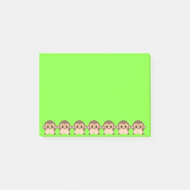Notas Post-it® Monos Cute (Anverso)