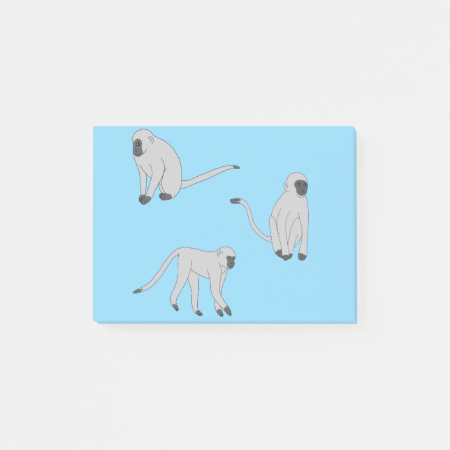 Notas Post-it® Monos de terciopelo (Anverso)