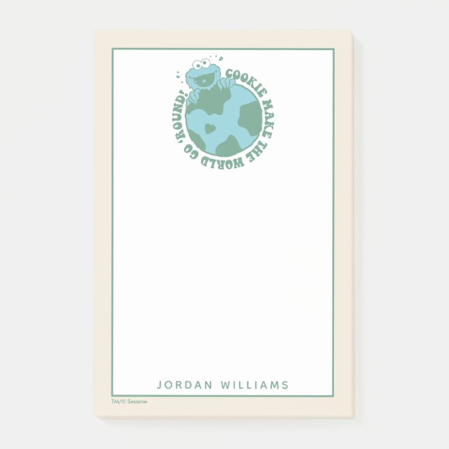 Notas Post-it® Monstruo de las Galletas | Agrega tu nombre (Anverso)