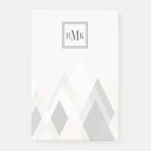 Notas Post-it® Montañas del monograma el más allá de las