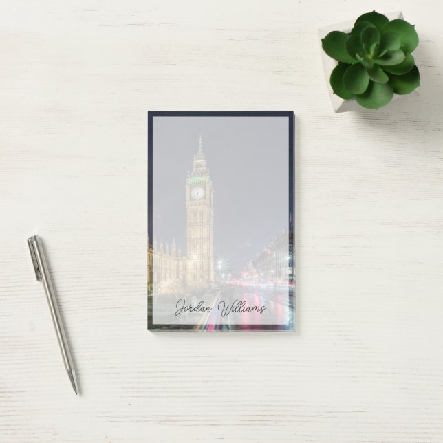 Notas Post-it® Monumentos | Big Ben de noche (Oficina)