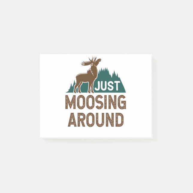 Notas Post-it® Moose solo se está mudando (Anverso)