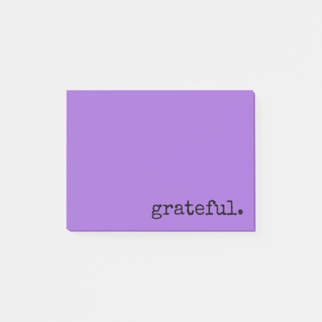 Notas Post-it® morado agradecido (Anverso)