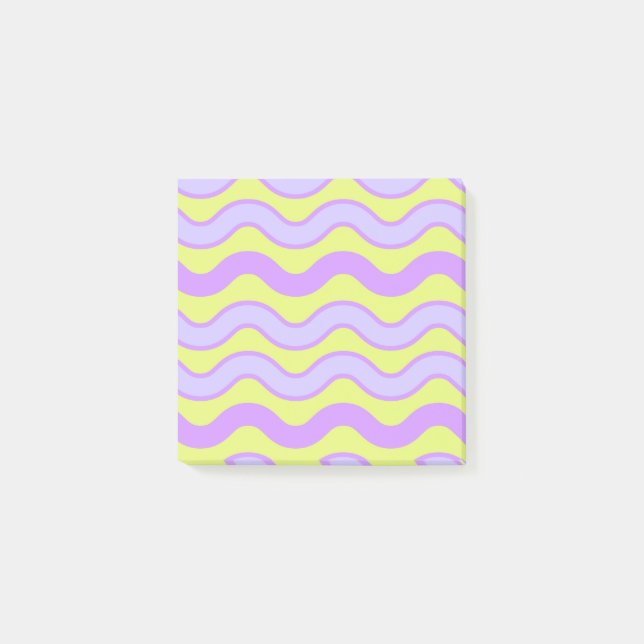 Notas Post-it® Morado Lime Groovy Stripe Vibrante Primavera (Anverso)