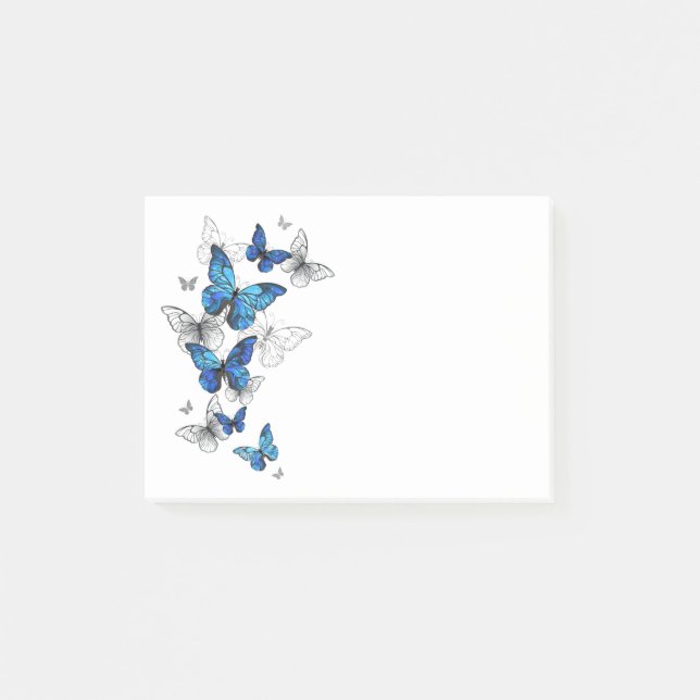 Notas Post-it® Morfo de las mariposas voladoras azules (Anverso)