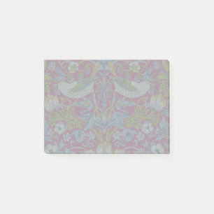 Notas Post-it® Morris Red Background Strawberry Thief Pattern