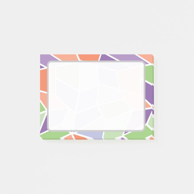 Notas Post-it® Mosaico Geométrico de Pastel Personalizado (Anverso)