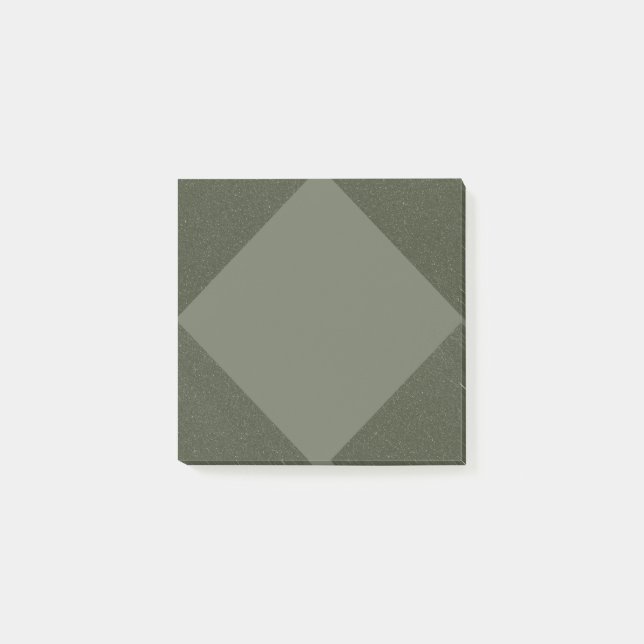 Notas Post-it® Moss Green Textured Diamond Notepad (Anverso)
