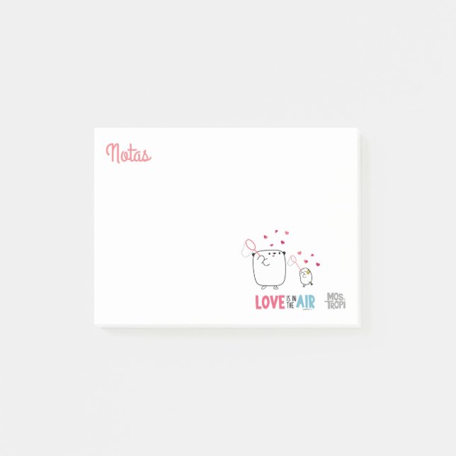 Notas Post-it® Mostropi│Love is in the air (Anverso)