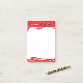 Notas Post-it® Motivational Fitness Red