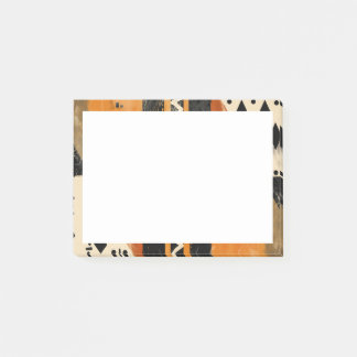 Notas Post-it® Motivos tribales en tonos negro y tierra