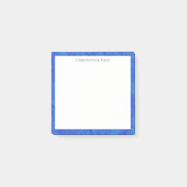 Notas Post-it® Mottled Cobalt Blue Canvas Look Border