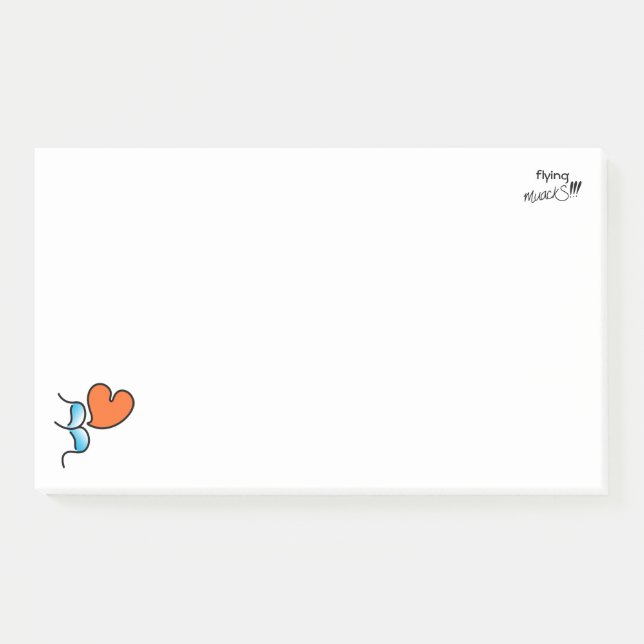 Notas Post-it® ¡¡¡muack S volador!!! -Azul (Anverso)